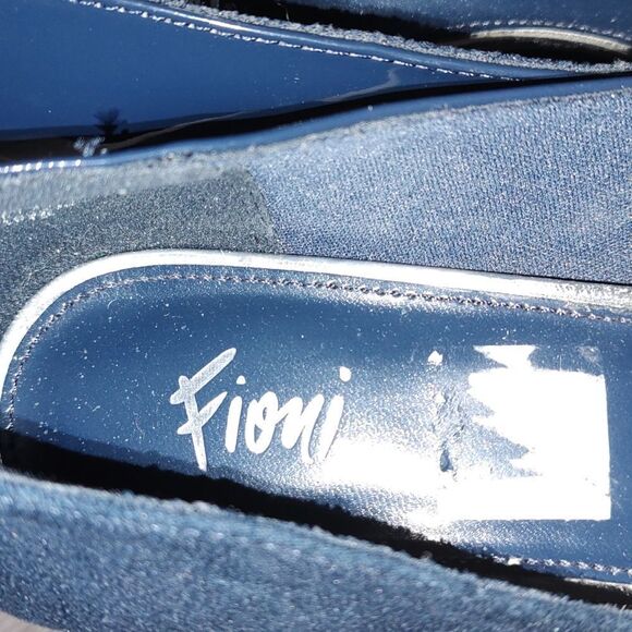 Fioni navy pointed toe pumps heels Sz 9 - Picture 6 of 10